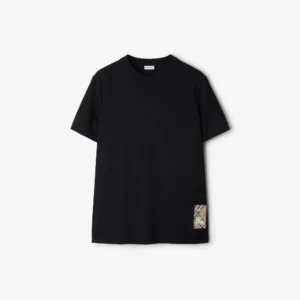 Check Label Cotton T-shirt