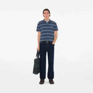 Striped Cotton Polo Shirt